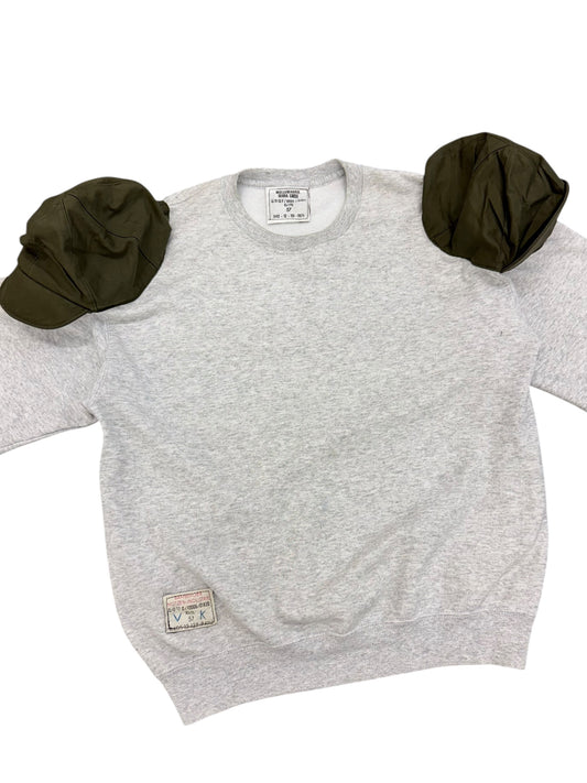 Shoulder Cap Sweatshirt Grey