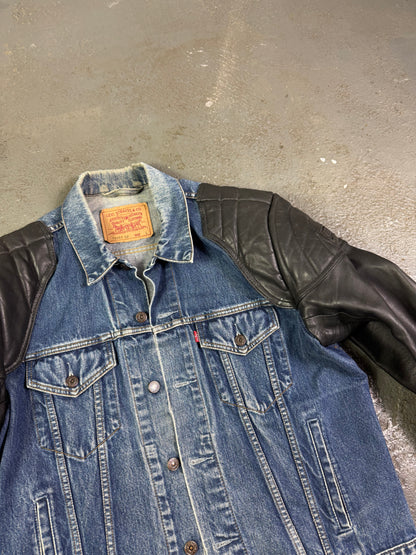 Leather Denim Biker Jacket