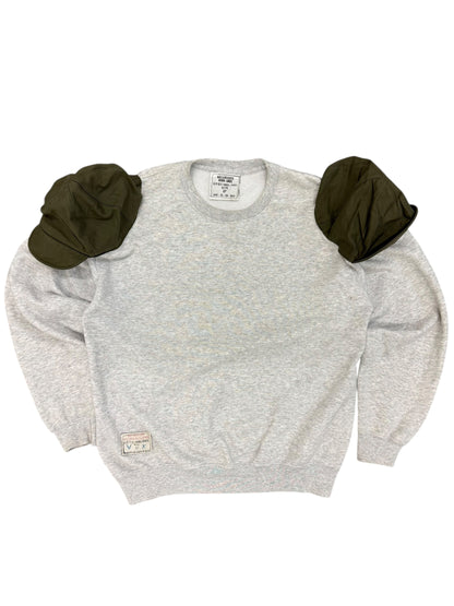 Shoulder Cap Sweatshirt Grey