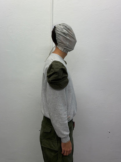 Shoulder Cap Sweatshirt Grey