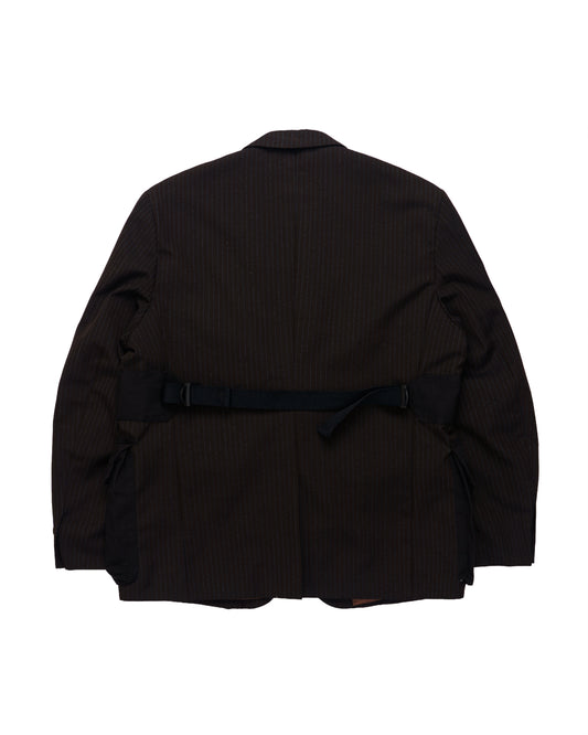 Pinstripe Cargo Blazer