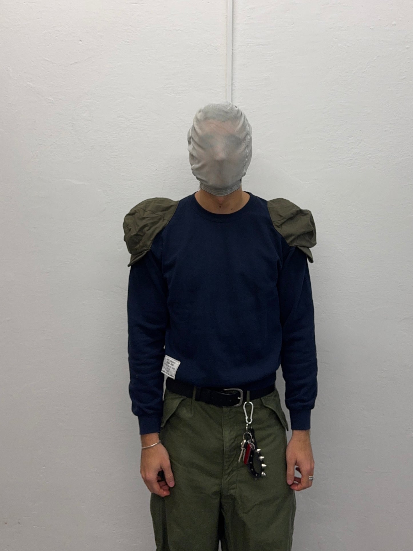 Shoulder Cap Sweatshirt Navy