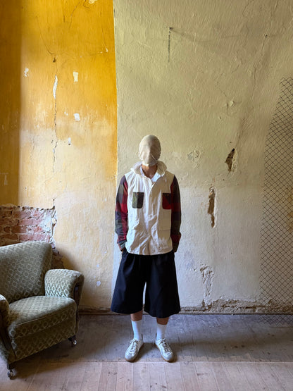 Military Checkered Shirt with a Hood