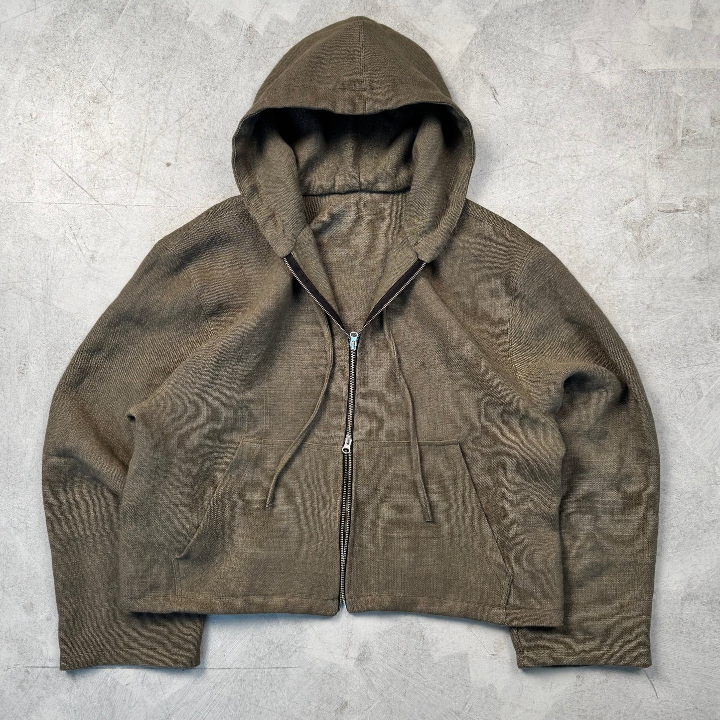 Linen Hoodie (Khaki)