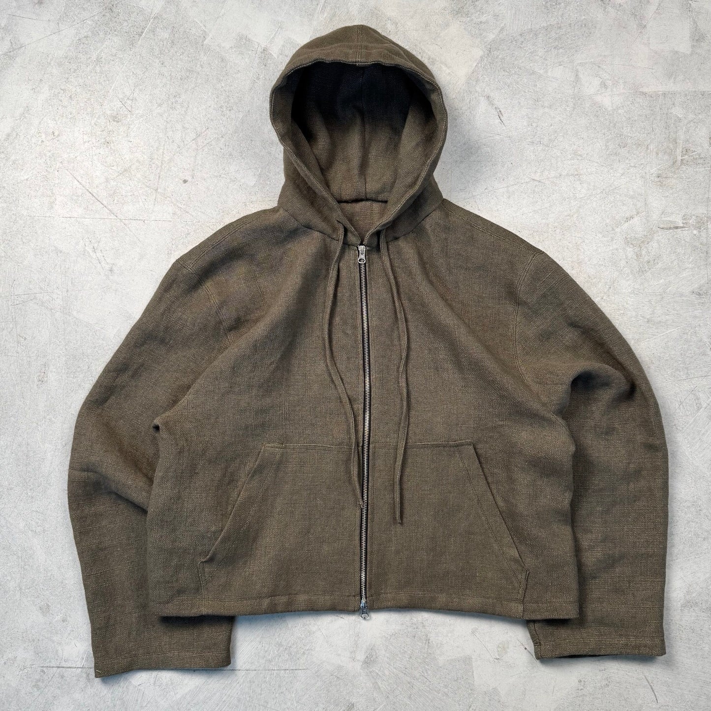 Linen Hoodie (Khaki)